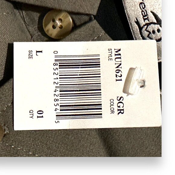 Munsingwear Mens Olive Green Long-Sleeve Button-Up Shirt Size L - Picture 11 of 12